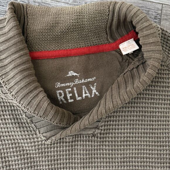 Tommy Bahama Relax Men's Size XXL Shawl Neck Pullover Waffle Knit Sweater - Picture 2 of 8